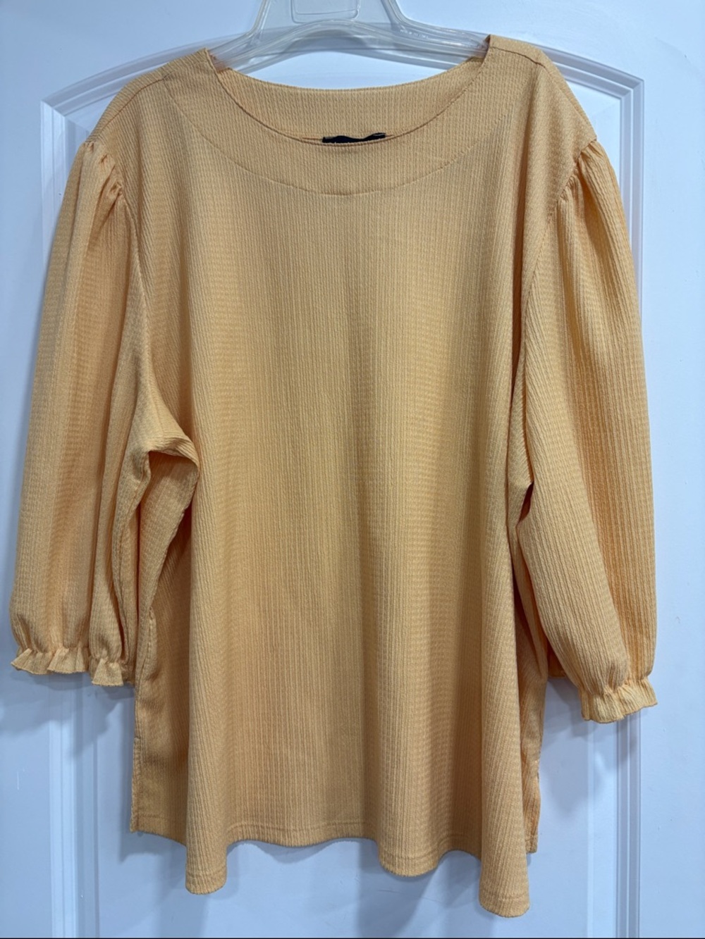 Women's Puff-Sleeve Tunic in Light Yellow